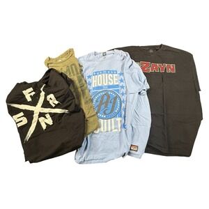 Lot Of 4 WWE T-Shirts Black‎ Size XXL Seth Rollins AJ Styles Samoa Joe NXT ++